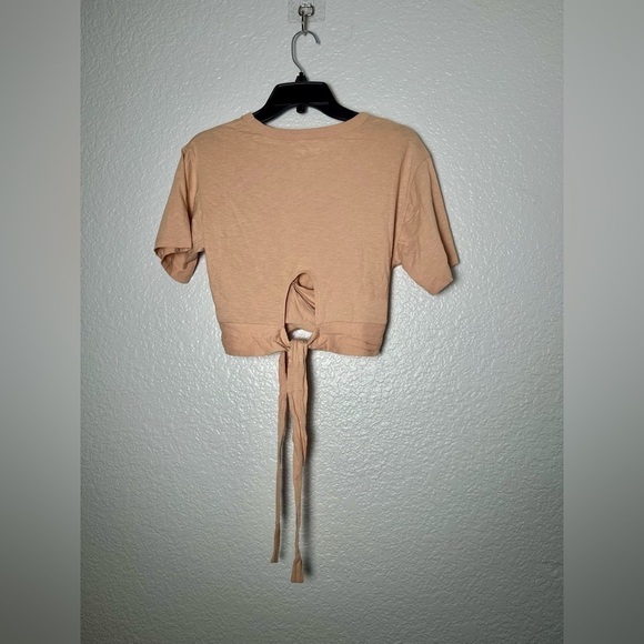 NWT Aerie Cropped Wrapback T-Shirt in Peach - Picture 6 of 6